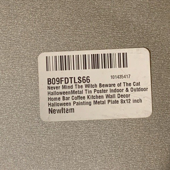 Witch beware of the cat metal tin poster - Picture 3 of 4